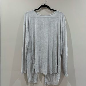 Aerie Grey Open-back Longsleeve Tee